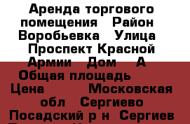 Аренда торгового помещения › Район ­ Воробьевка › Улица ­ Проспект Красной Армии › Дом ­ 5А › Общая площадь ­ 17 › Цена ­ 900 - Московская обл., Сергиево-Посадский р-н, Сергиев Посад г. Недвижимость » Помещения аренда   . Московская обл.